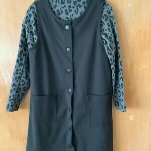 Beautiful girls dress with leopard top